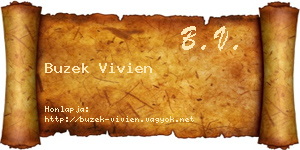 Buzek Vivien névjegykártya